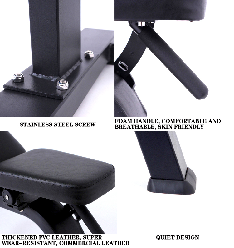 Foldable Commercial Adjustable Exercise Bench Dumbbell Weight Lifting Adjustable Abdominal Bench Gym Fitness Equipment