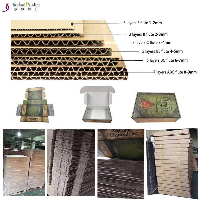 Solid Color Printed Packaging Boxes / Corrugated Cardboard Custom Mailer Box