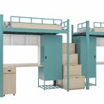 Stable Sturdy, versatile and high-security student apartment bed under the table