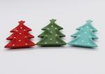 Novelty Hand Painted Christmas Tree Dinner Plates Dolomite Candy Dish