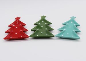 China Novelty Hand Painted Christmas Tree Dinner Plates Dolomite Candy Dish factory