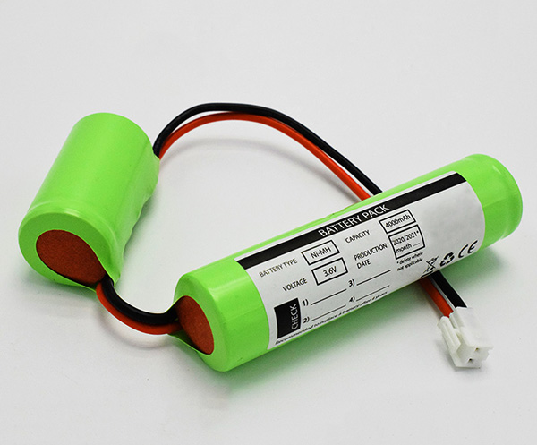 0.1C Rechargeable 3.6 V Ni Mh Battery Pack C4000mAh 500 Times Cycle