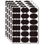 Dry Erase Removable Labels Black Reusable Bottle Labels