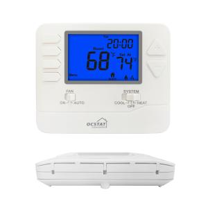 China 24V Wired Programmable Fireproof ABS HVAC Thermostat factory