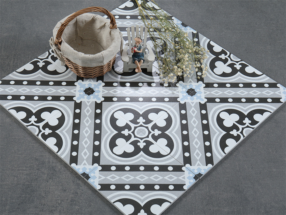 Eco-Friendly 200x200mm Gray Interior Floor Tiles For Decoration And Ceramic Rustic Tiles For Living Room