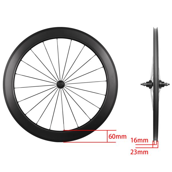 88mm Depth Fixed Gear Wheelset Dead Flywheel With V Brake And 20 / 20H Spoke Count