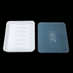China Custom Food Safe PP 6-Compartment Sausage Tray with Lid factory