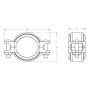 1200 PSI EPDM Grooved End Coupling , DN200 Grooved Pipe Connection