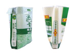 China Biodegradable 25kg Rice Bag , Single Folded Empty Rice Bags Offset Printing factory