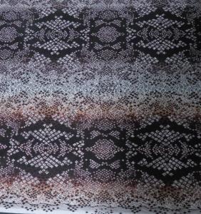 China Snakeskin Digital Printed Fabric for dress andladies garment factory