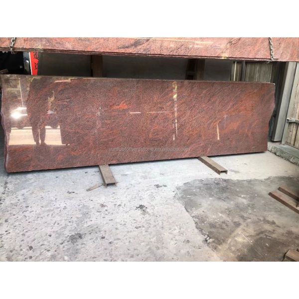 Modern Cut-To-Size Red Granite Stairs and Floor Tiles with Polished Anti Slip Surface