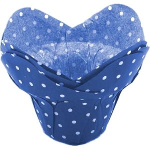 China Lotus Paper Baking Cup Mold Tulip Cupcake Liner 3 Ounces on sale