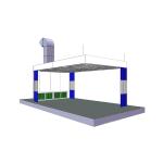 Durable Downdraft Prep Station Long Lasting Vehicle Paint Prep Fold Style