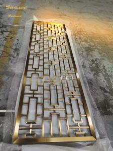 China Rose Gold Brown PVD Color Plating Aluminum 10mm Room Divider factory