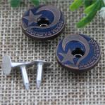 Custom hot sale gold color five-pointed star alloy 17 mm denim snap button for