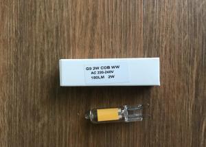 China Warmm White G9 COB LED Lights For Office 2W AC 220V - 240V 180LM CE Glass factory