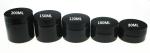 Drip Proof 50ml 100ml Bulk Containers For Cosmetics Solid Black Color