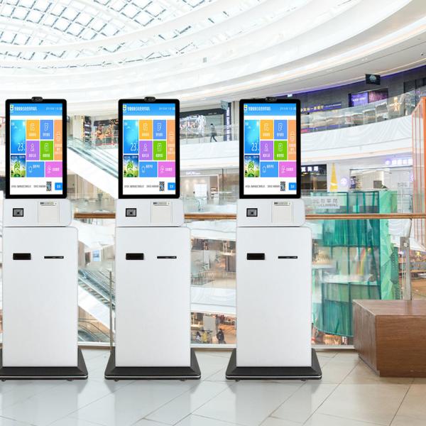 China Floor Standing Self Service Kiosk Payment Terminal Receipt Printing 32 Inch factory