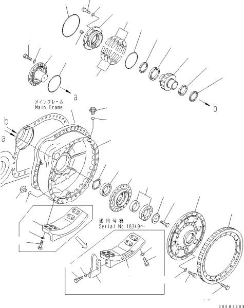 195-27-00801 195-27-00811 Excavator Final Drive For Komatsu Bulldozer D375A-8