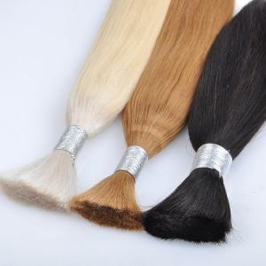 China Customized Color Bulk Human Hair Extensions , Glossy 100% Human Loose Bulk Hair factory