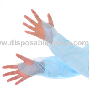 China Anti Splash L XL Long Sleeve Disposable CPE Gown For Clean And Sanitary factory