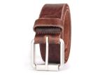 Single Layer Full Grain 3.8cm Jeans Leather Belts For Men