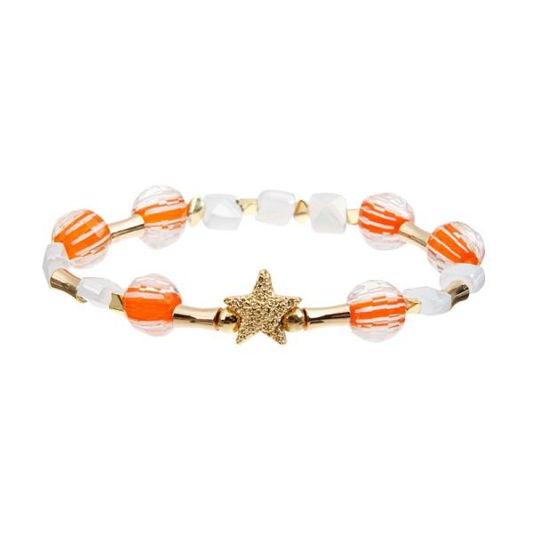Handmade Birthday Gift Stretchy Crystal Bracelets , Star Bead Bracelet For Rock