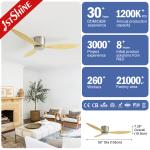 1stshine Wood Plastic Blades Ceiling Fan with Remote Control and Customized
