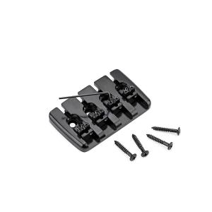 China 4 Strings Fixed Bass Bridge With Screws Wrench Top Load Tailpiece For For Electric Bass Guitar factory