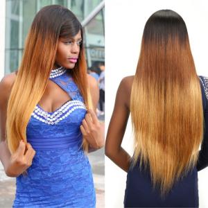 China Ombre Three Tone Straight 100% Brazilian Virgin Hair Smooth 30&quot; Tangle Free factory
