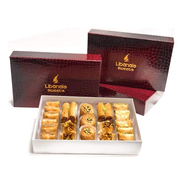 Crocodile Paper Food Paper Gift Box Baklava Sweet Box Customized Baklava Sweet