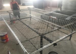 China 16GA/ 1.6mm thick 1⅗&quot;(40mm) pipes cross brace chain wire mesh 2&quot;x2&quot; (50mm x 50mm) 8ftx12ft construction temp fence factory