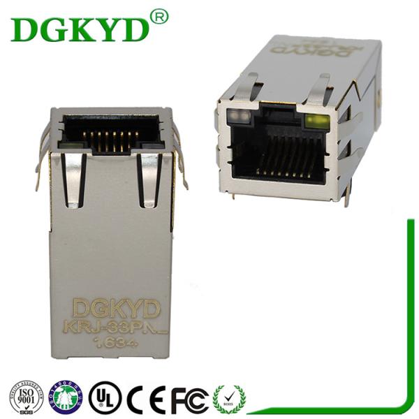 KRJ-339NL 33mm length cat6 gigabit rj45 shielded connector / plug Integrated