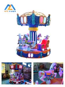 China Six Players Coin Operated Carousel / Rotating Carousel Rotating Horse factory