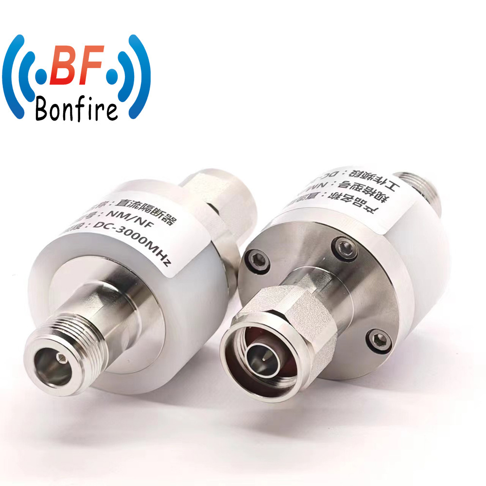DC-3000MHz Low Vswr RF Coaxial DC Block 200W Nm to NF