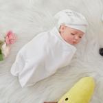 Full set Sublimation Baby Swaddling Blanket Infant Wrap With Cap For Customized