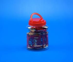 China Customized Logo Pp Screw Cap Biscuit 980ml Plastic Pet Jar factory