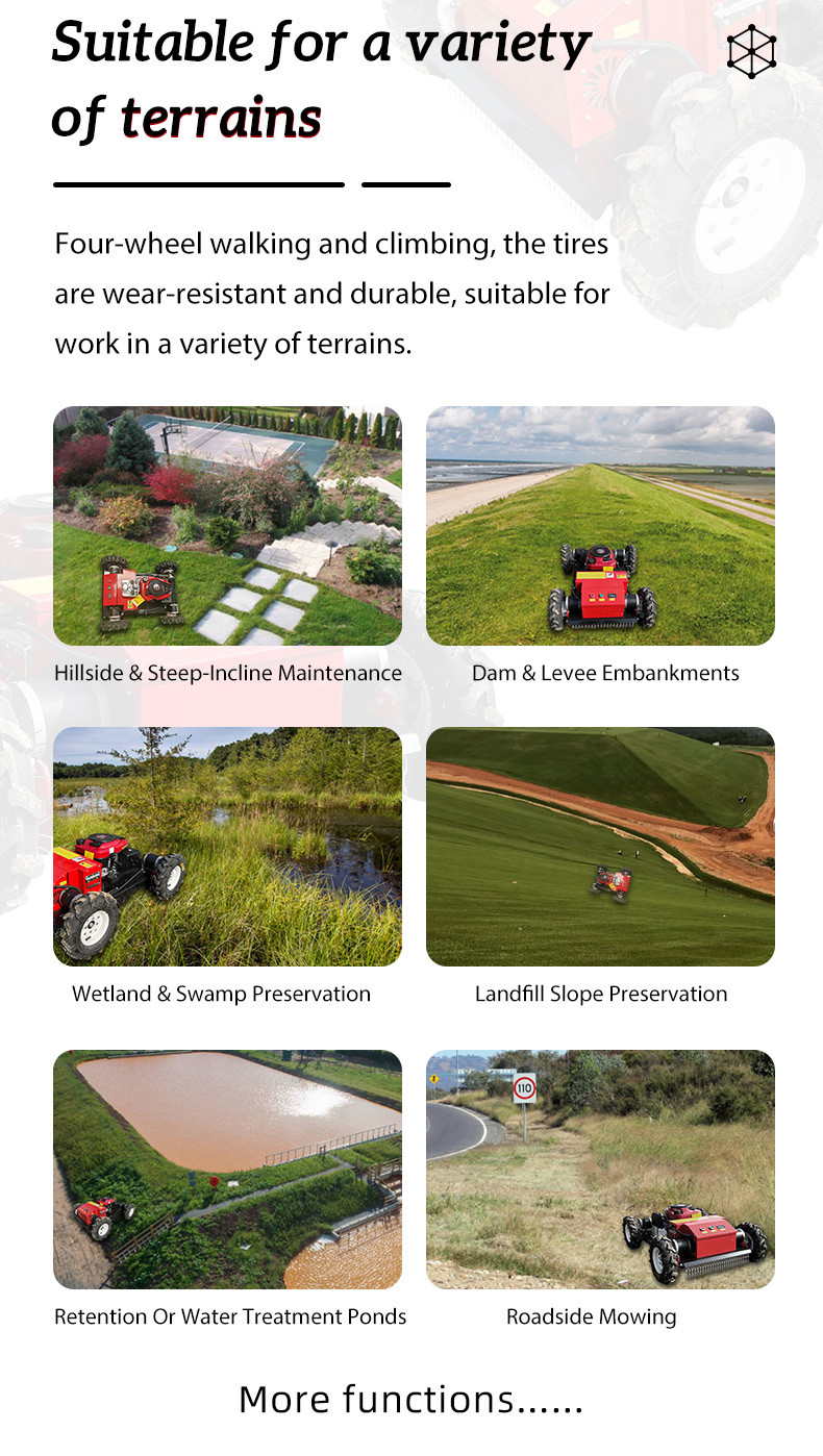Gasoline Engine Electric Automatic Lawn Mower Automated Grass Cutting Machine 2000m2/H