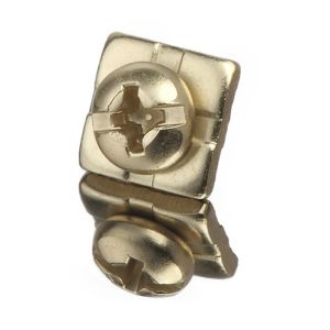 DIN Gold Plated M3.5 * 10 Pan Head Combination Screw With Square Washer