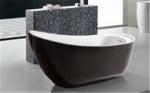 Oval Shape Acrylic Massage Bathtub Size 1700*750*760mm With Gold Shower Faucet
