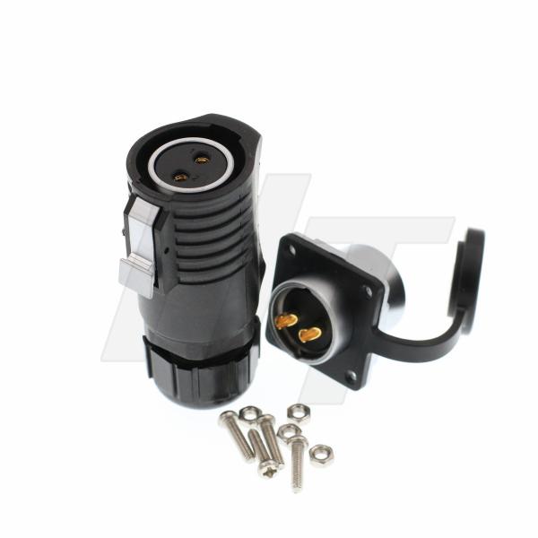 LP20 2 PinWaterproof Plastic Connector 30Amp Industrial Electrical Female Plug