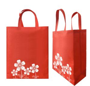 China Red Non Woven Carry Bags 80g Non Woven Shopper Bags Customized factory