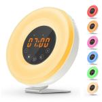 Wake Up Light Digital Alarm Clock Sunrise Simulation 7 Colors LED Night Lights 6
