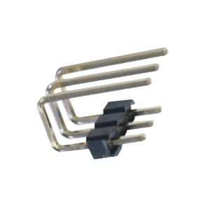 2.0mm 3 Pin Single Row Pin Header 90 Degree U Type Connector Side Plastic