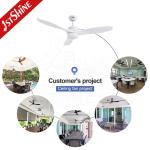 Outdoor Wet Space Plastic LED Ceiling Fan with 3 Color LED Light and Memory