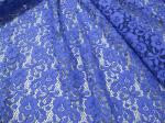 Blue Nylon Digital Lace Fabric Mini Floral For Lady Dress