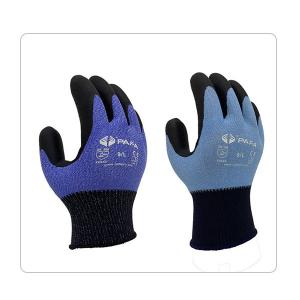 China Anti Slip Construction Knit Wrist Elastic Latex Gloves factory