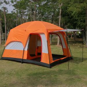 China 210D Double Layer Camping Family Tent 3000mm Pu Coating Tent Waterproof factory