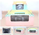 Custom Logo Printing Cupcake Paper Sweet Box With Clear Display Window
