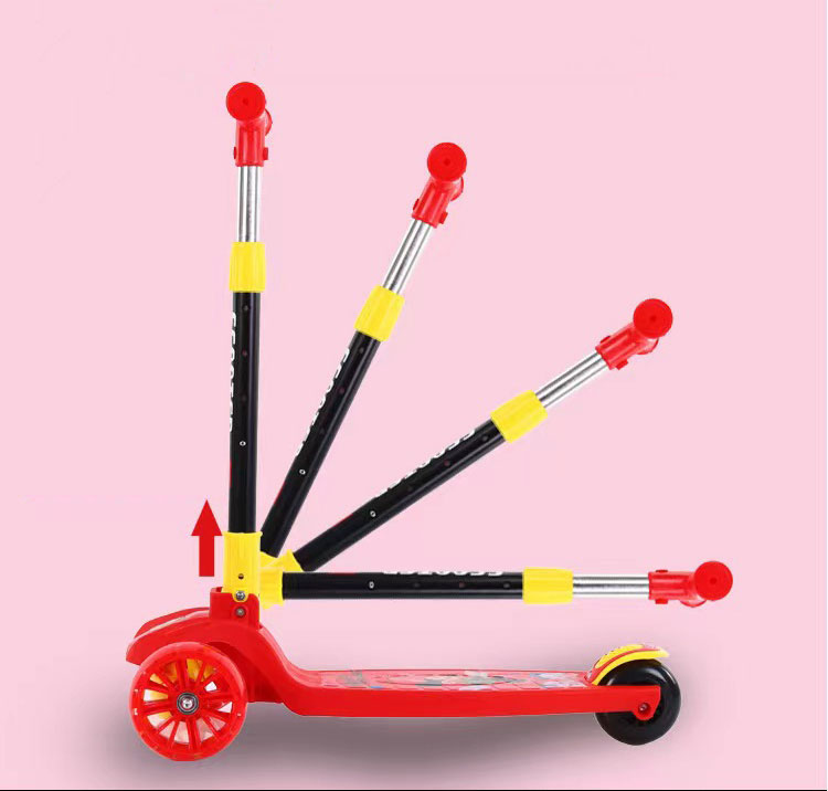 Unisex Height Adjustable Scooter for Kids Ages 4-6Y Collapsible and Portable Max Load 200 LBS